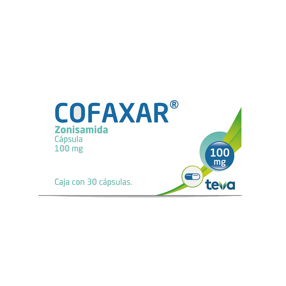Cofaxar Zonisamida 100 mg Caja Con 30 Cápsulas