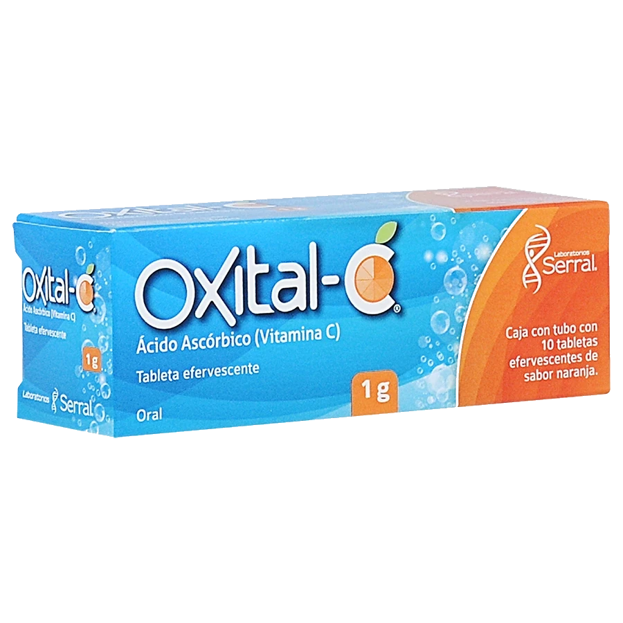 Oxital-C Ácido Ascórbico 1000 Mg 10 Tabletas Efervescentes Genérico Serral