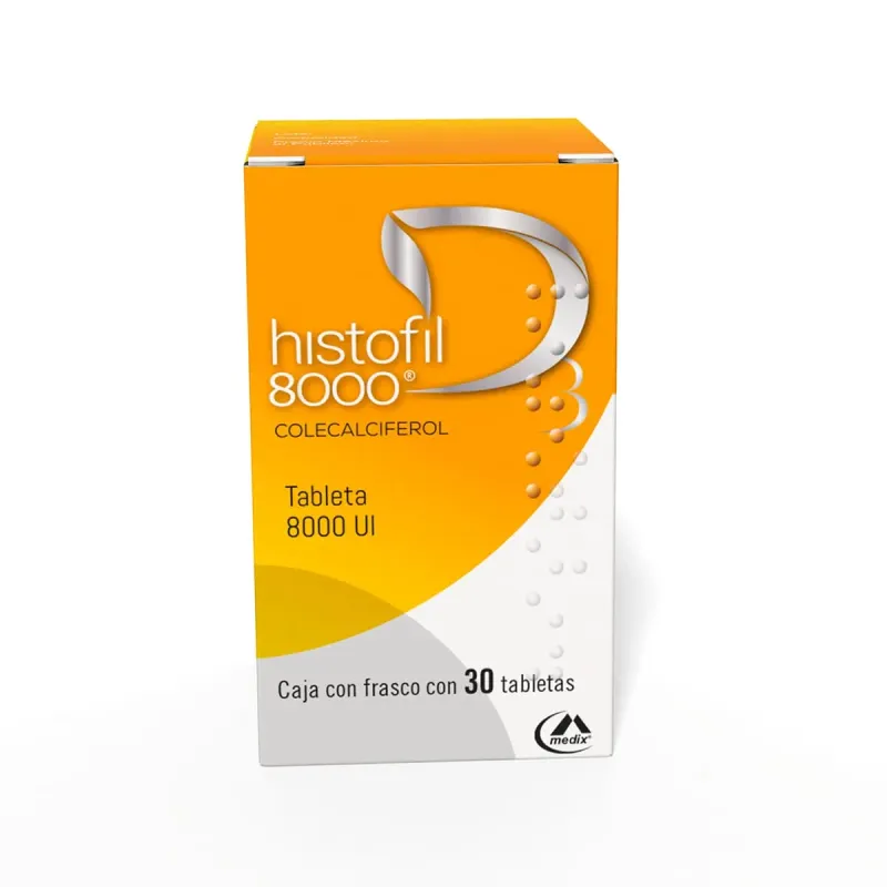 Histofil Medix Colecalciferol 8000 UI Frasco Con 30 Tabletas