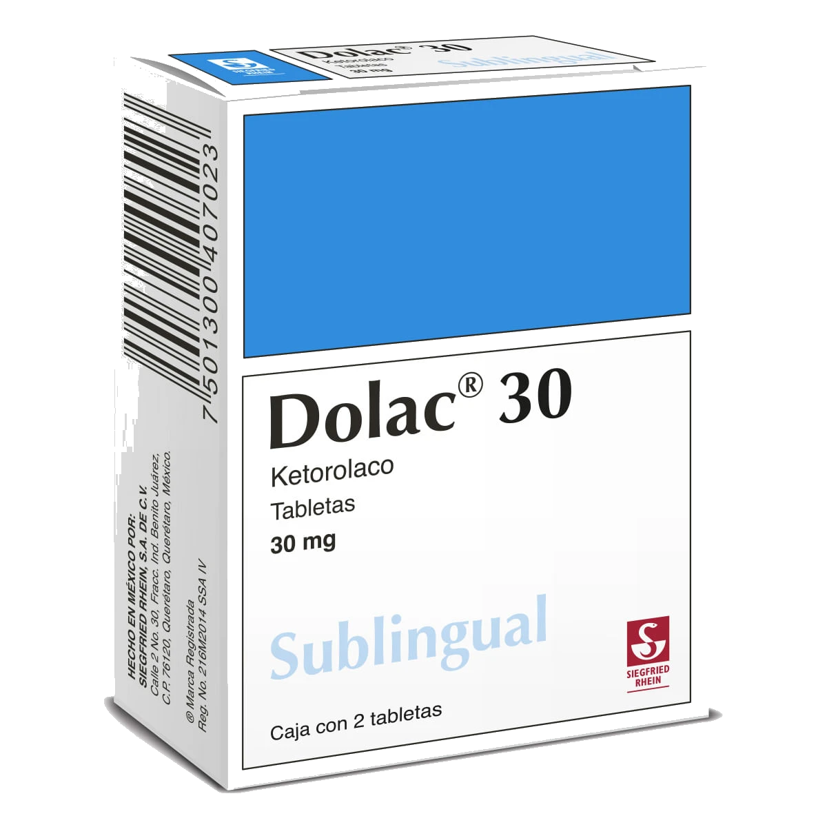 DOLAC 30 MG SUBLINGUAL 2 TAB
