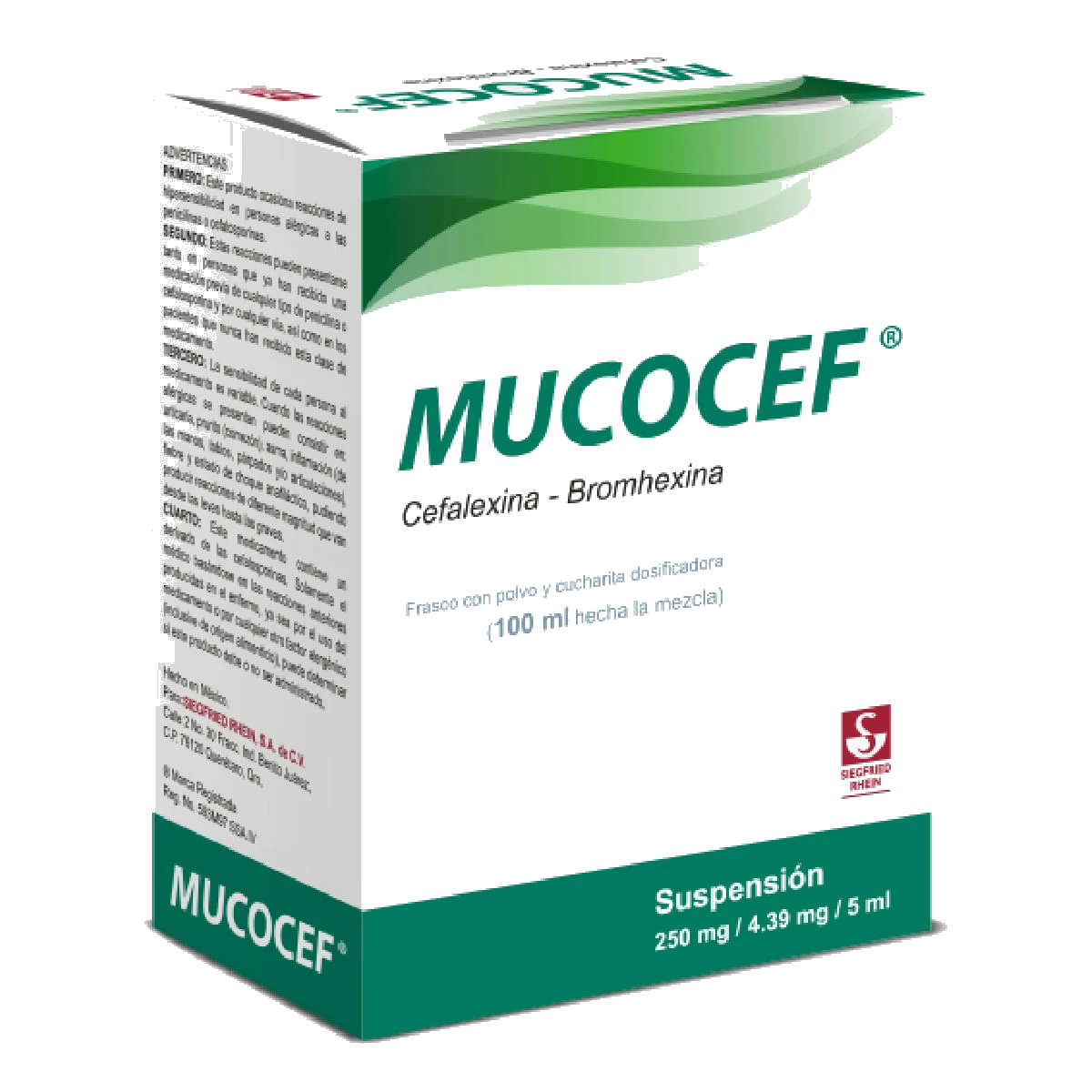 MUCOCEF 250 MG SUSP 100 ML