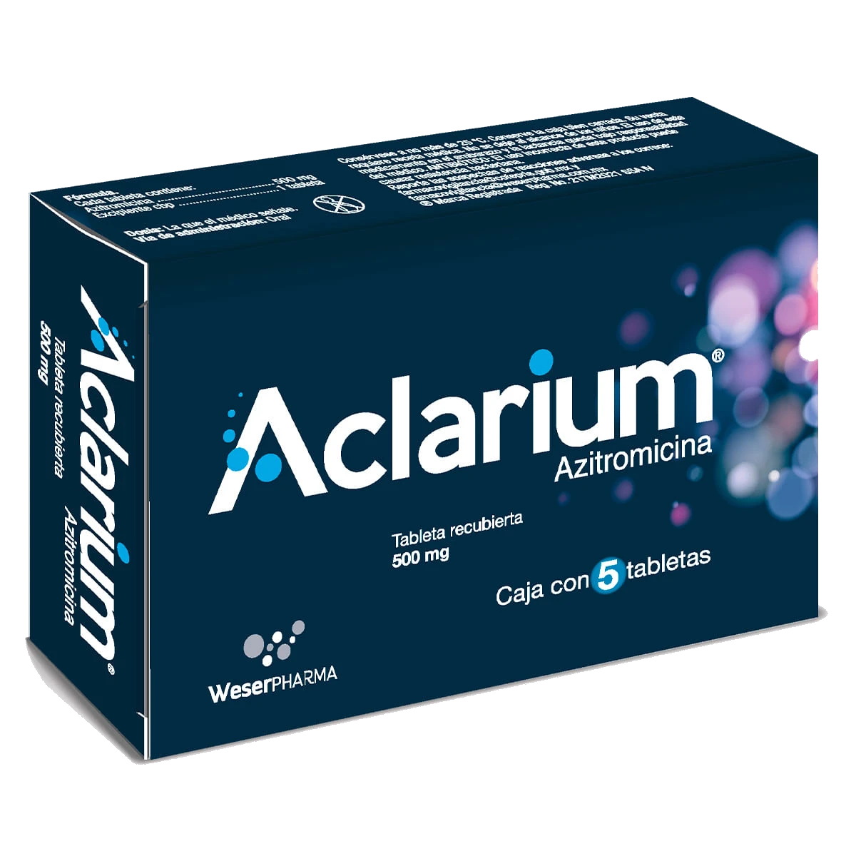 Aclarium 500 Mg 5 Tabletas Recubiertas