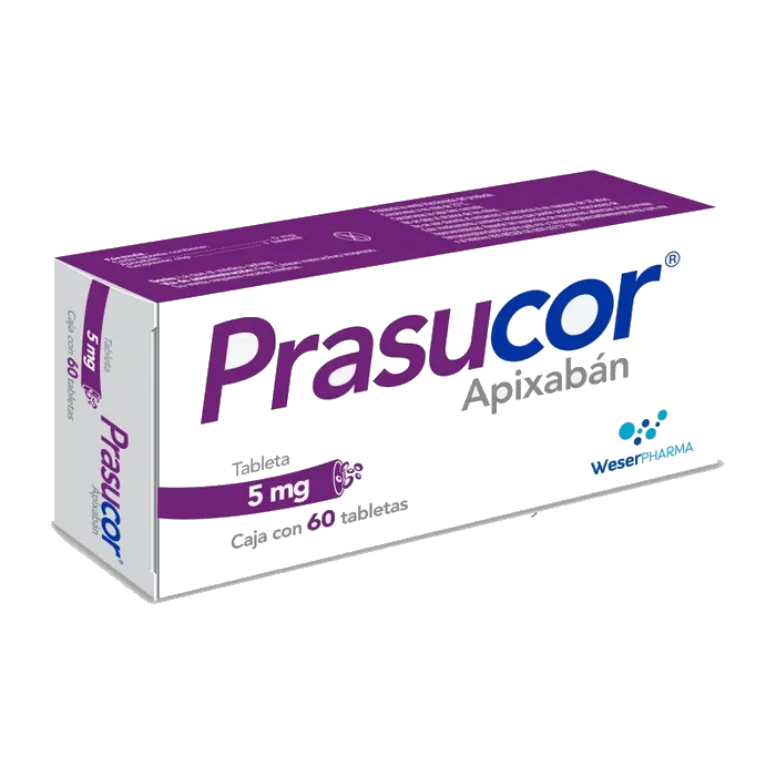Prasucor 5 mg Caja Con 60 Tabletas