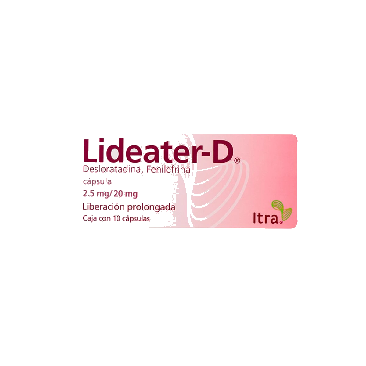 Lideater-D Caja Con 10 Cápsulas De 2.5 mg/20mg