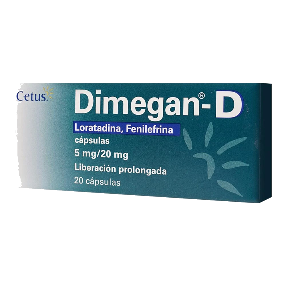 Dimegan D 5/20 Mg 20 Cápsulas