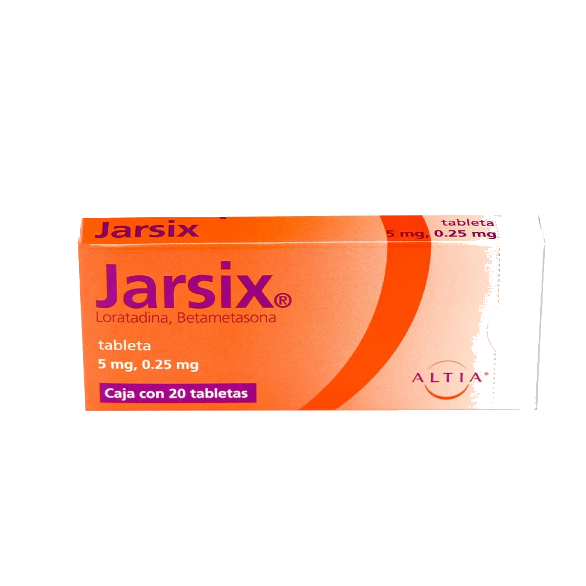 Jarsix Loratadina, Betametasona 5 Mg/0.25 Mg Caja Con 20 Tabletas