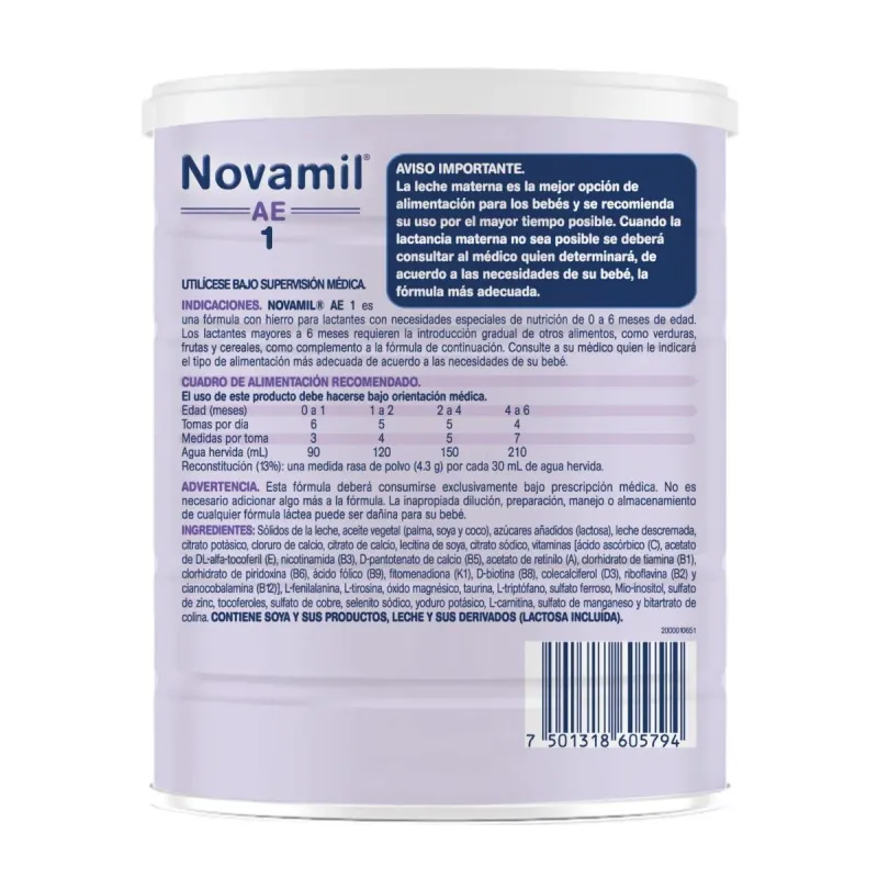 NOVAMIL AE1 F-LACTEA 800 G