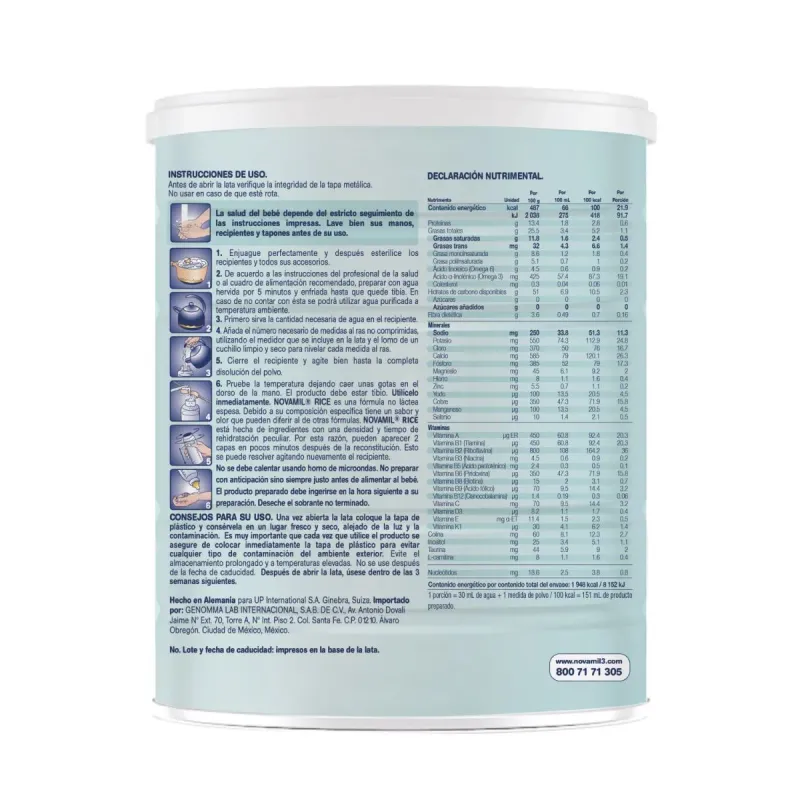 Novamil Rice Formula No Láctea 400 g