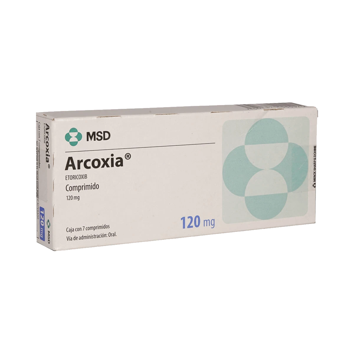 Arcoxia 120 mg Con 7 Comprimidos