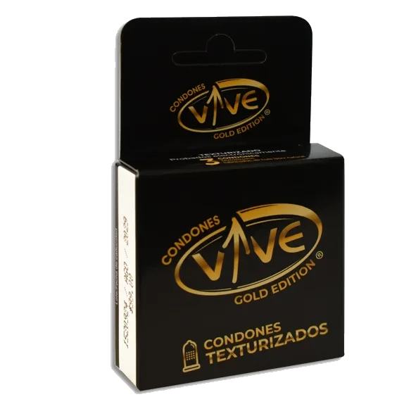 PRESERVATIVO VIVE GOLD TEXTURIZADO