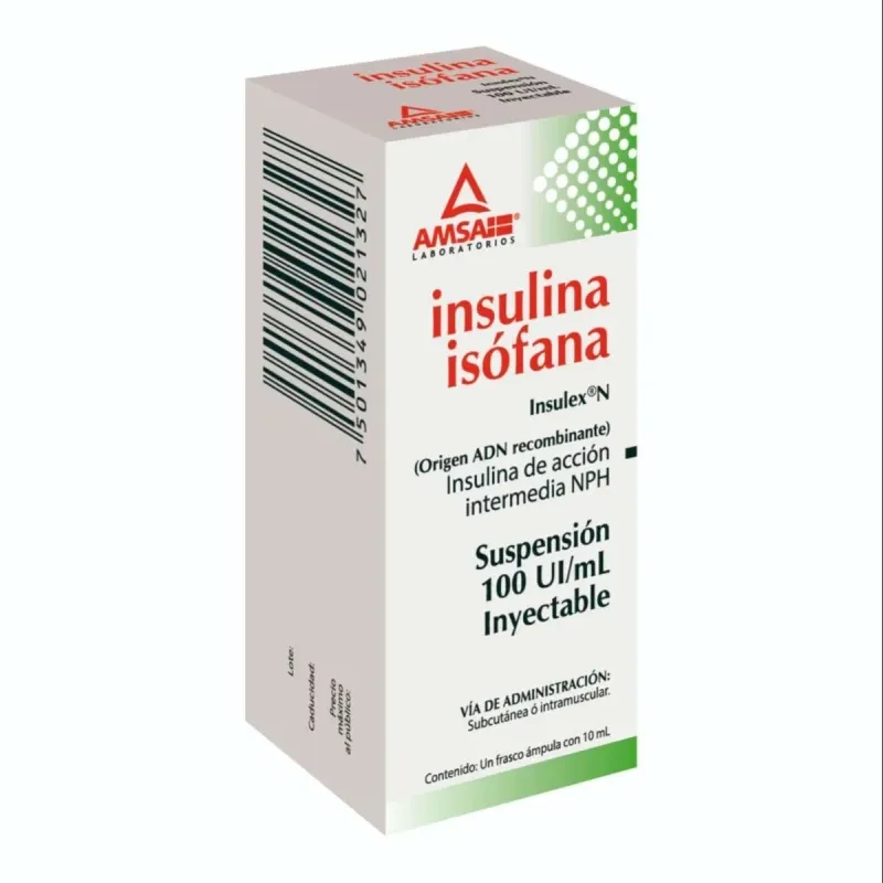 INSULINA HUM ISOF INT 1 FA 100UI/10 ML