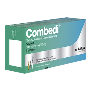 Combedi Tiamina/Piridoxina/Cianocobalamina 100 Mg Solución Inyectable 5 Ampolletas Genérico Amsa