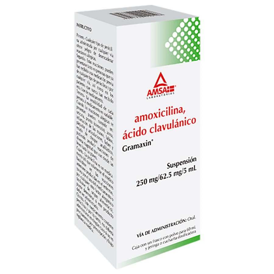 AMOXICILINA , ACIDO CLAVULANICO 250/62.5MG AMSA