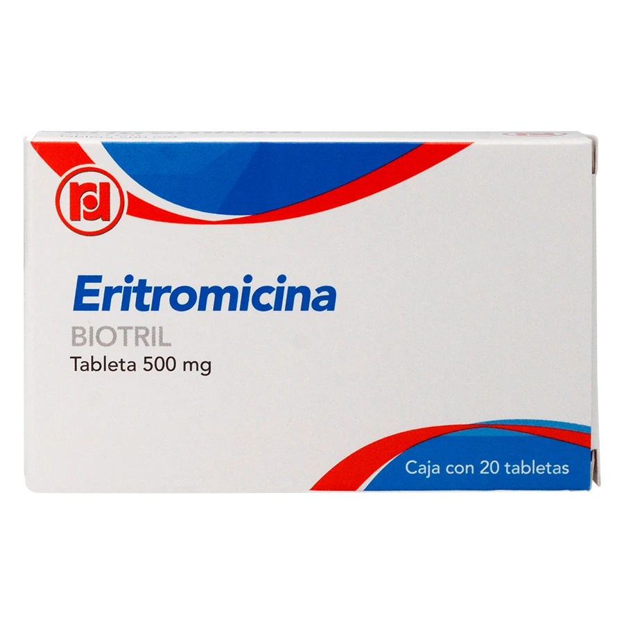 Eritromicina 500 Mg 20 Tabletas Genérico Randall