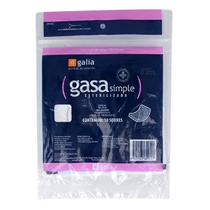 GASA SIMPLE ESTERIL 10X10CM(GALIA)10SOB