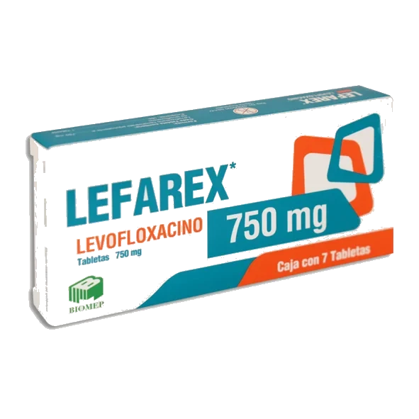 LEFAREX (LEVOFLOXACINO 750MG) 7TABS