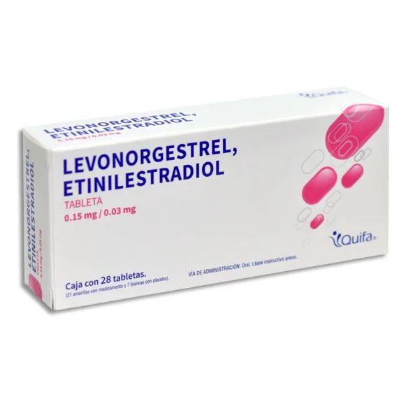Levonorgestrel/Etinilestradiol 0.15/0.03 Mg 28 Tabletas Genérico Perrigo