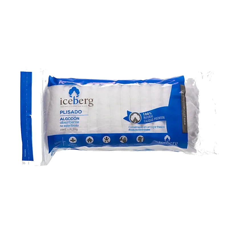 ALGODON ABSORBENTE PLISADO ICEBERG