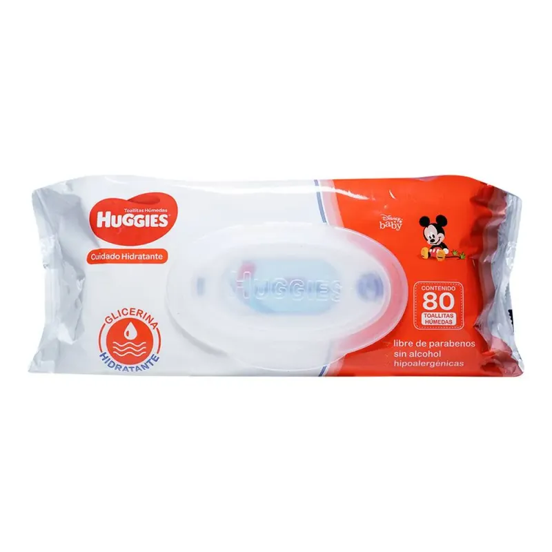Toallas Húmedas Huggies Cuidado Hidratante 80 Piezas