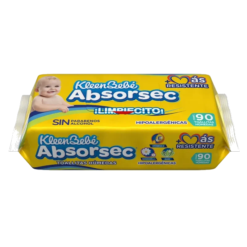 TOALLITAS HUMEDAS KLEEN BEBE ABSORSEC