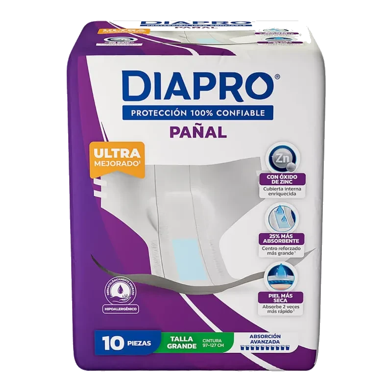 PAÑAL DIAPRO CONFORT GRANDE C/10 *KCL*