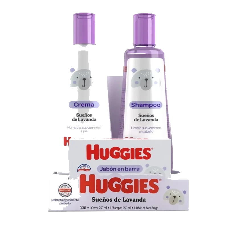 KIT HUGGIES S-LAVANDA CRA+SH+JBN