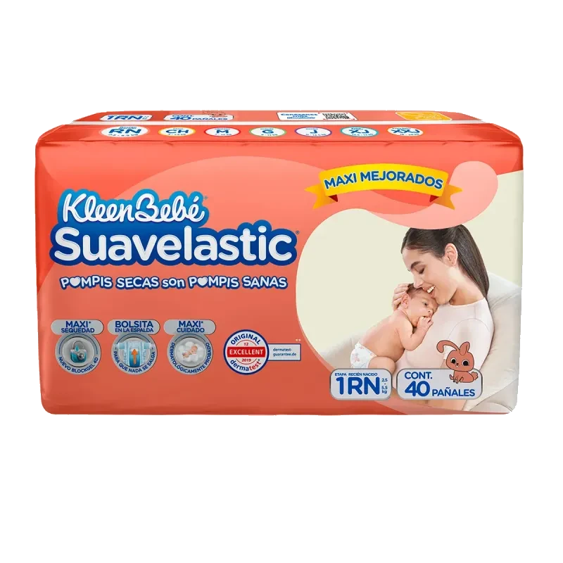PAÑAL KBB SUAVELASTIC RN E1 C/40 *KCL*