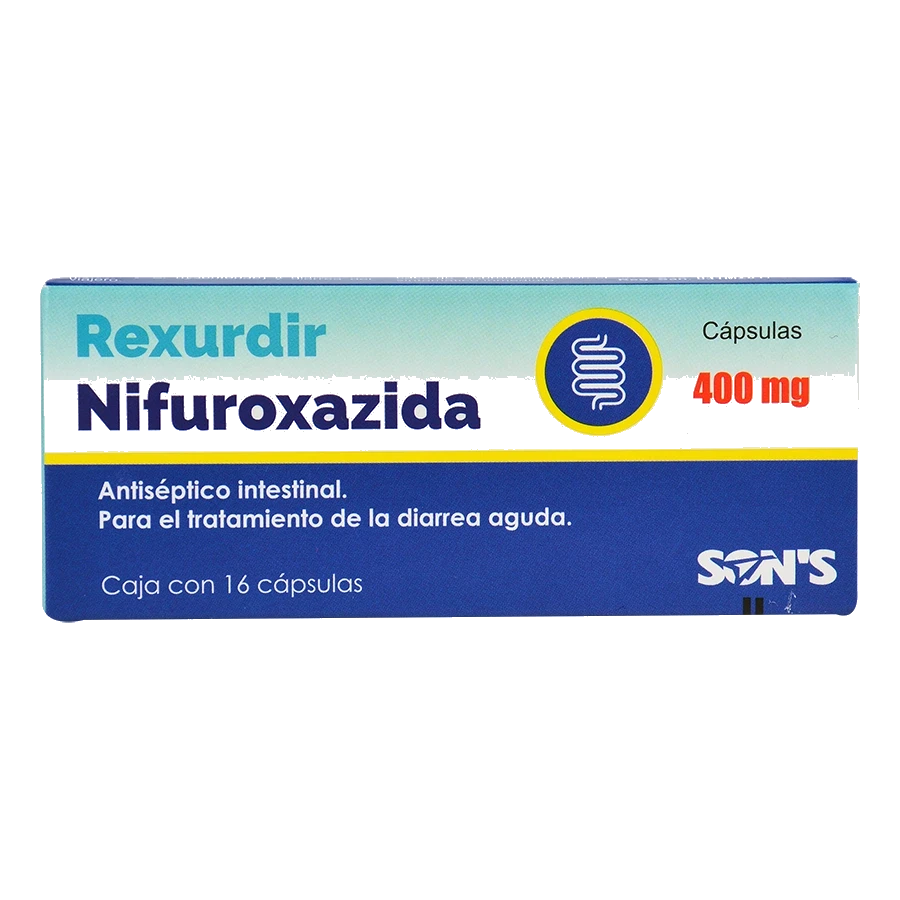 REXURDIR (NIFUROXAZIDA 400MG) 16CAPS