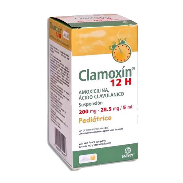 CLAMOXIN 12H PED 1 SUSP 200/28.5MG/40 ML