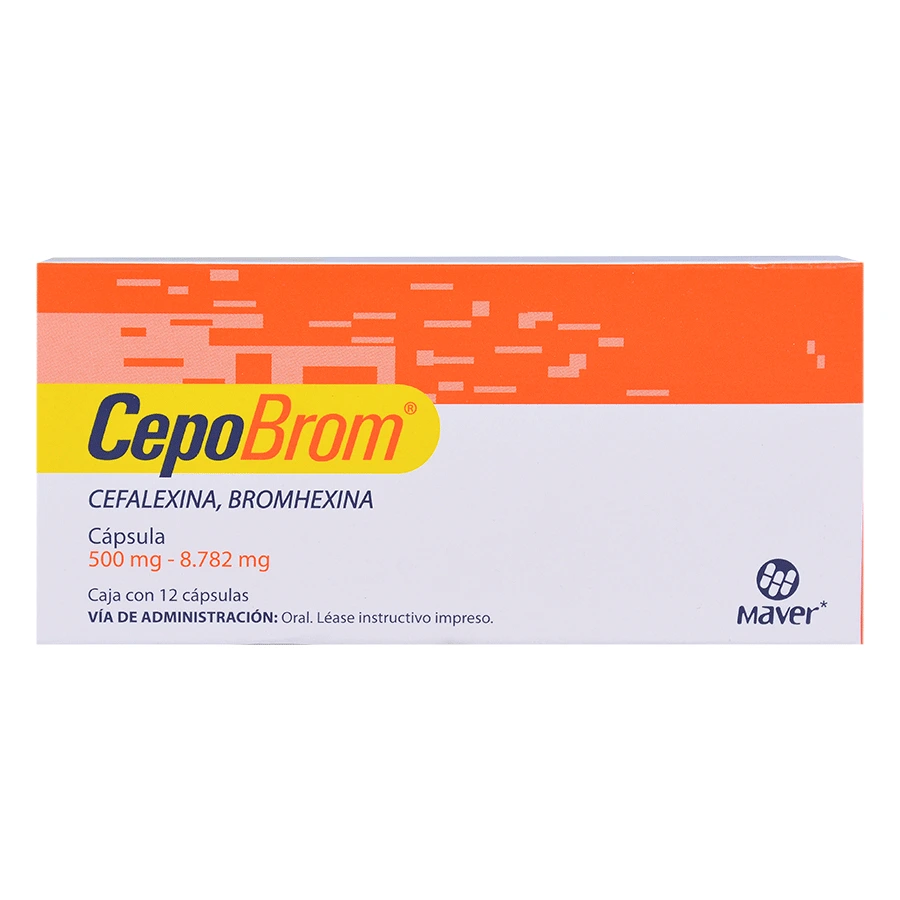 CEPOBROM (CEFALEXINA/BROMHEXINA) 12CAPS