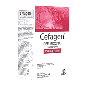 Cefagen Cefuroxima 250 Mg/5 Ml Suspensión 50 Ml Genérico Maver