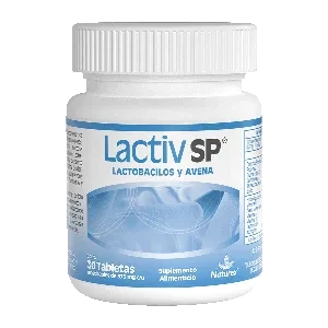 Lactiv Sp Lactobacilos/Avena Suplemento Alimenticio 30 Tabletas Masticables Genérico Naturex