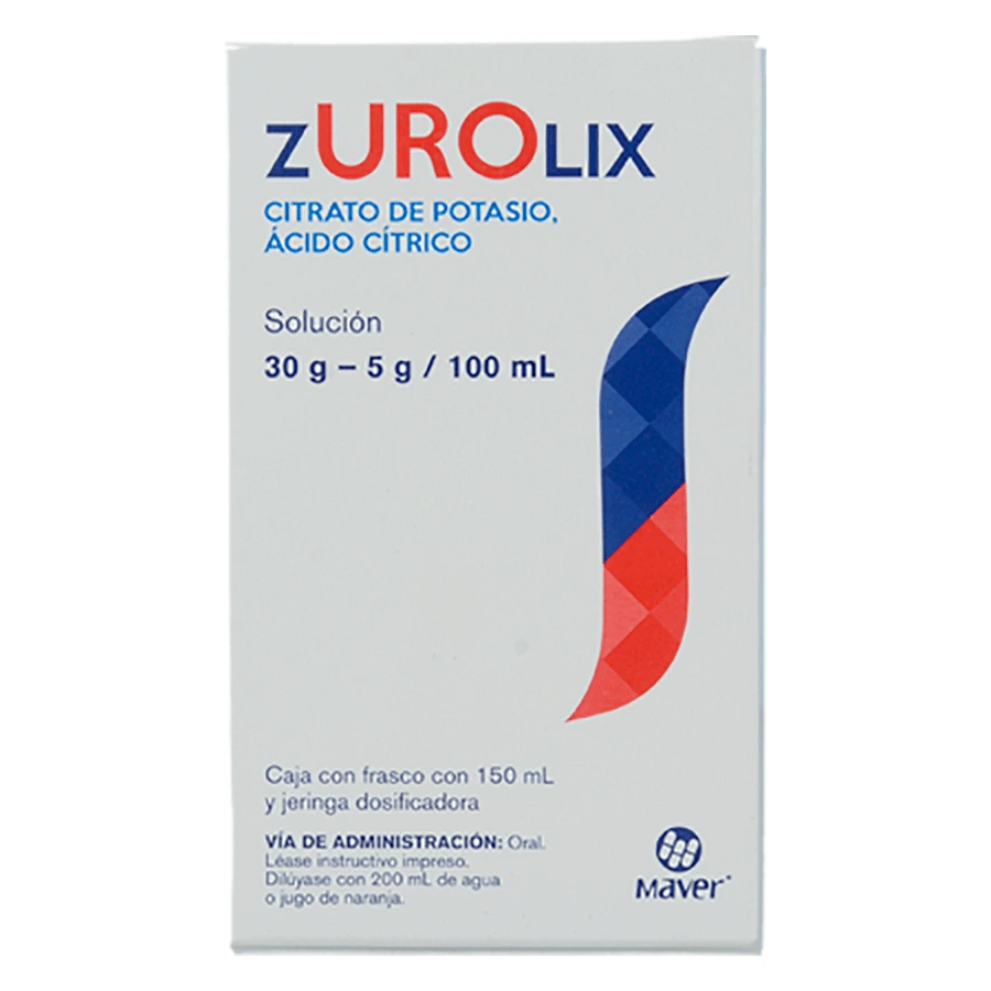 Zurolix Citrato de Potasio/Ácido Cítrico 30g - 5 gr  Frasco De 150 ml
