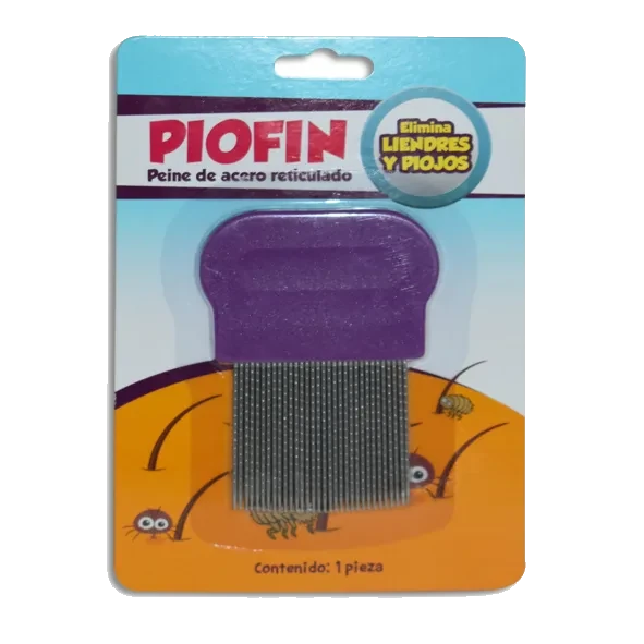 PIOFIN PEINE DE ACERO RETICULADO LIENDRES Y PIOJOS