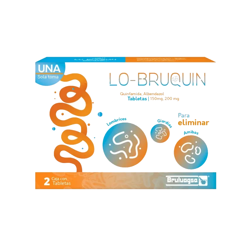 LO-BRUQUIN (QUIFAMIDA/ALBENDAZOL) 2TABS