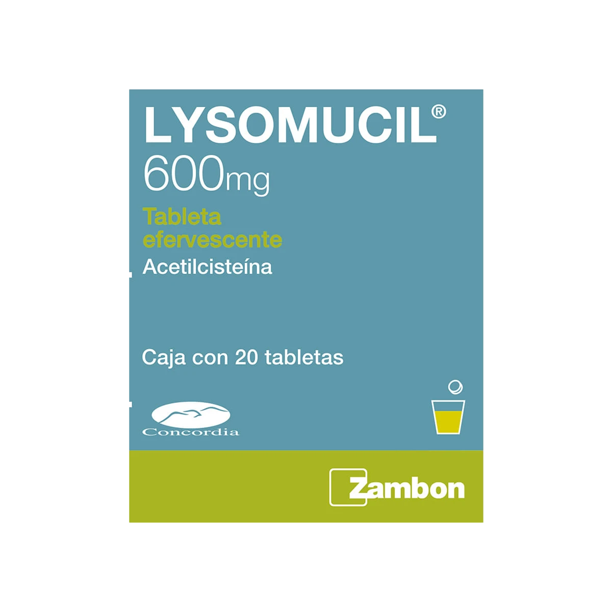 CADP 05-2027 LYSOMUCIL 600MG TAB EFERV C/20 *CON*