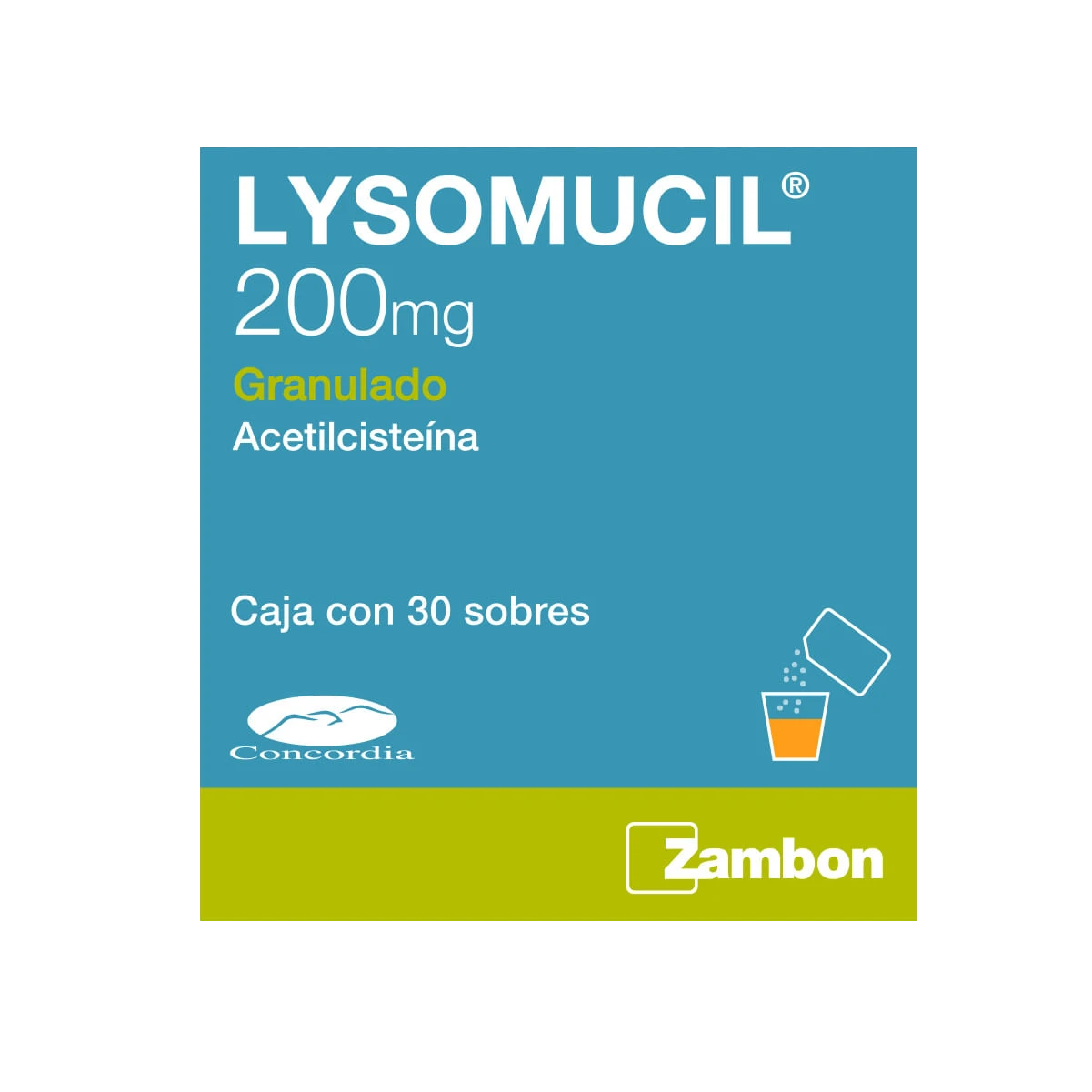 LYSOMUCIL 200 MG PVO 30 SB EFERV