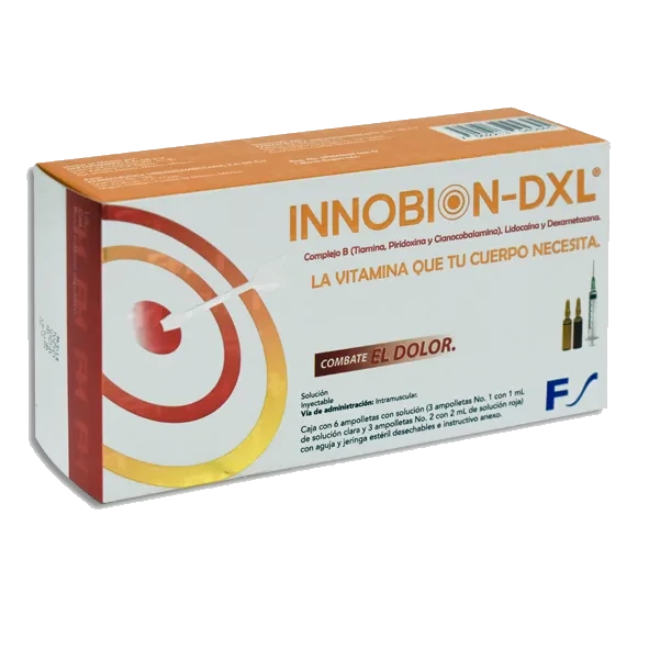 CADP 08-2027 INNOBION-DXL 100/100//1ML 4/30MG//5.MG/2ML SOL INY C/3 *HIS*