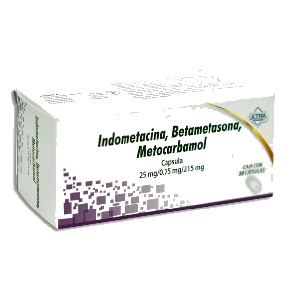 INDOMETACIN/BETAMETASO/METOCARBAM 20CAPS