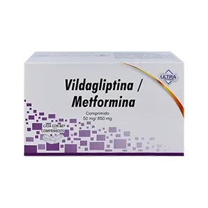 Vildagliptina/Metformina 50/850 Mg 60 Comprimidos