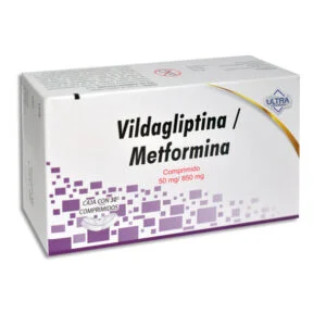 Vildagliptina/Metformina 50/850 Mg 30 Comprimidos