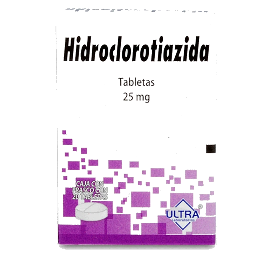 HIDROCLOROTIAZIDA 20 TAB 25 MG