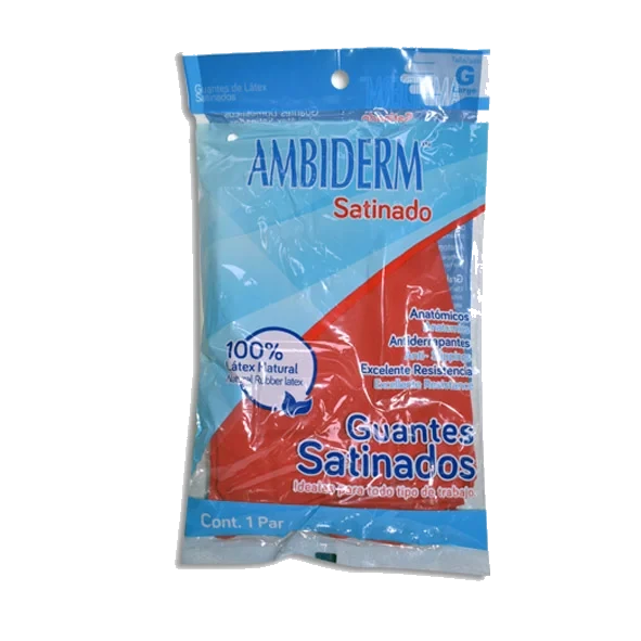 GUANTE AMBIDERM DOMESTICO ROJO GRANDE