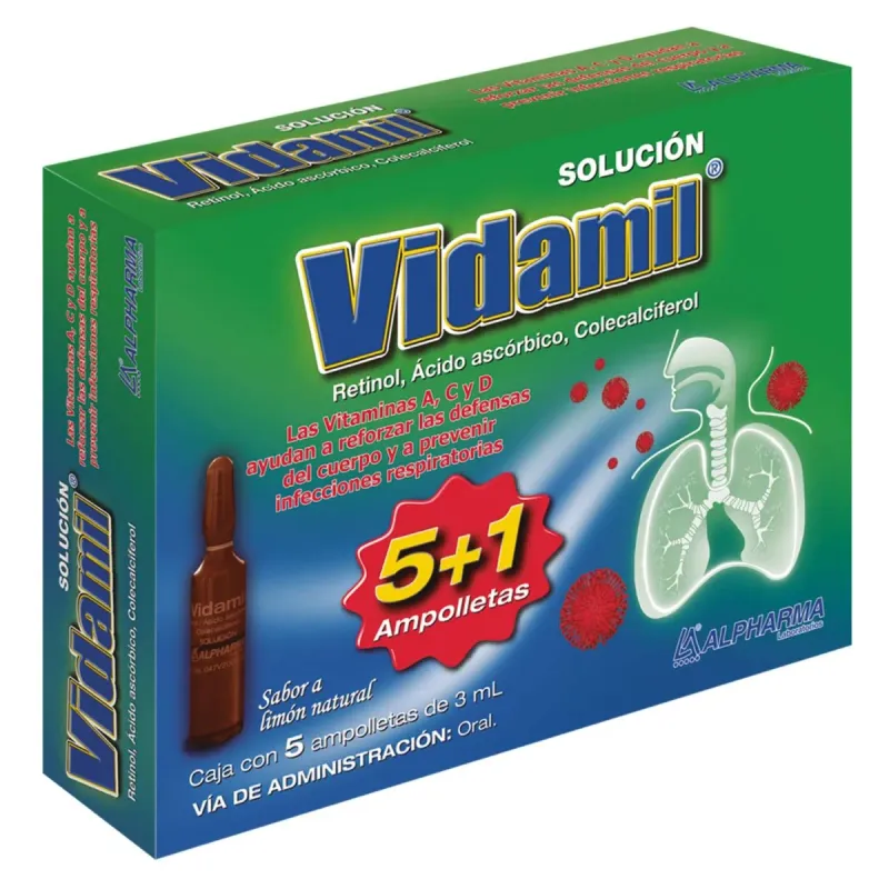 VIDAMIL LIMON ORAL 5X3 ML AMP