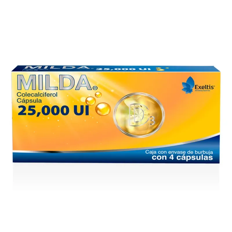 MILDA 25000 UI 4 CAPS