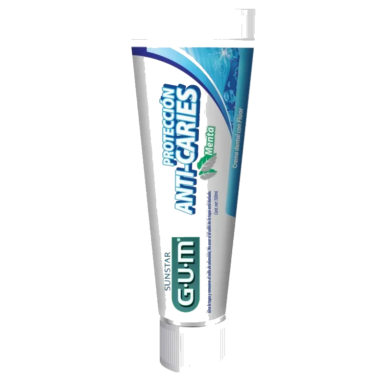 Gum Protección Anti-Caries Menta Caja Con Crema Dental Con Flúor De 100 ml