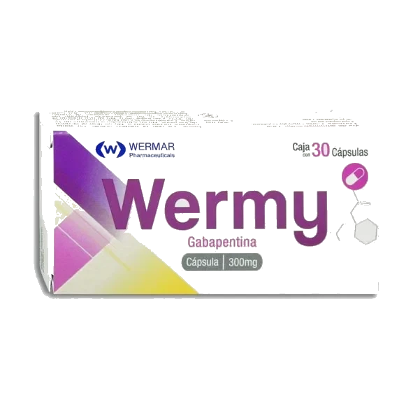 Wermy Gabapentina 300 Mg 30 Cápsulas Genérico Wermarphar