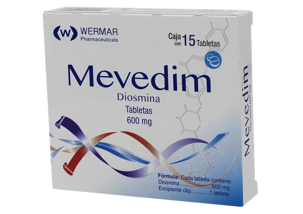 Mevedim Diosmina 600 Mg 15 Tabletas Genérico Wermarphar