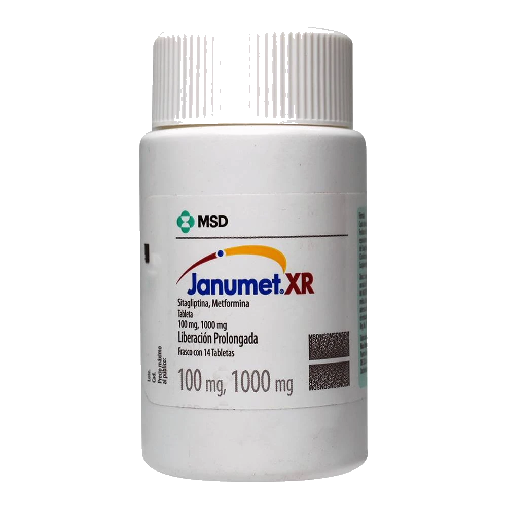 Janumet Xr 100/1000 Mg Liberación Prolongada 14 Tabletas