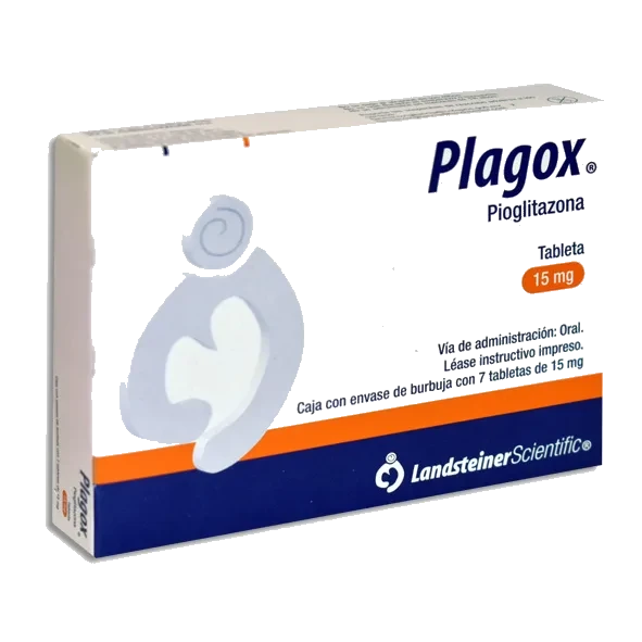 PLAGOX (PIOGLITAZONA 15MG) 7TABS